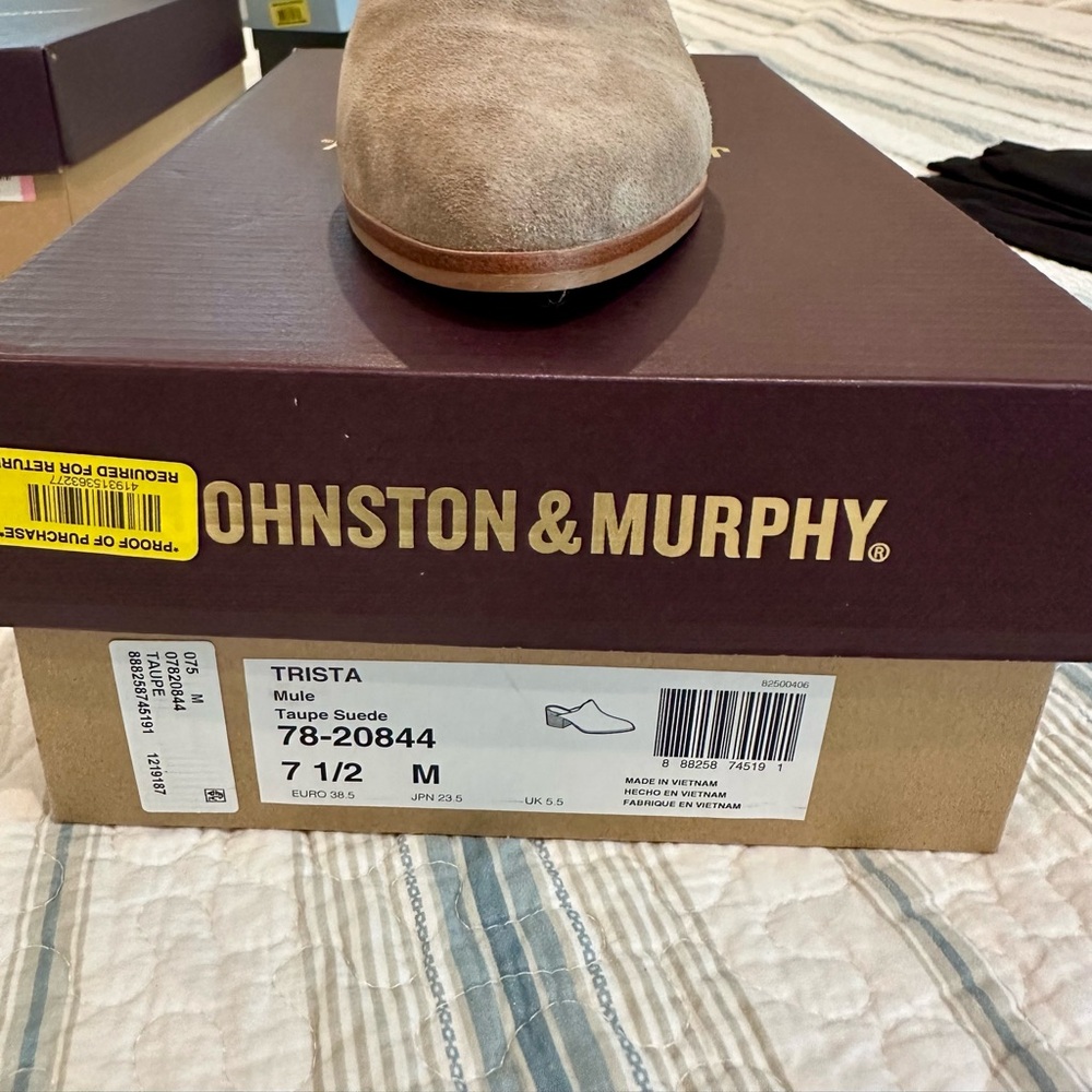 Never worn suede mules size 7.5